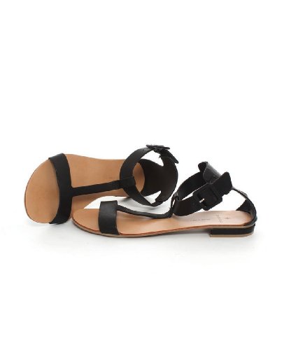 PIECES Saffi Leather sandali in pelle neri 42 EU