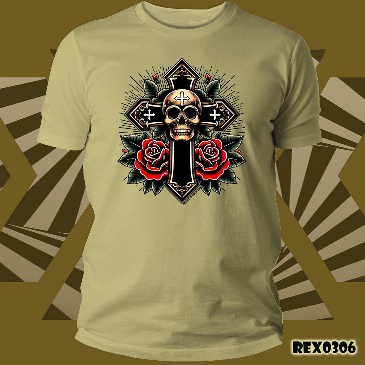 Matrix Music Store Rex Skull Cross t-shirt unisex stampa digitale