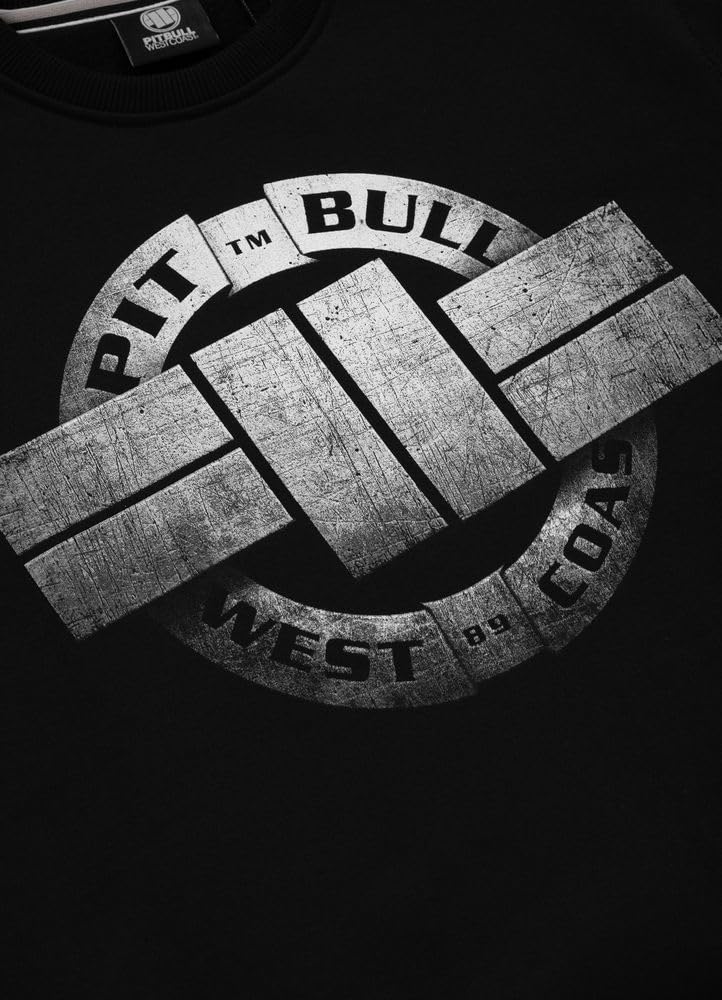 Pit Bull West Coast Steel Logo felpa uomo nera L cotone