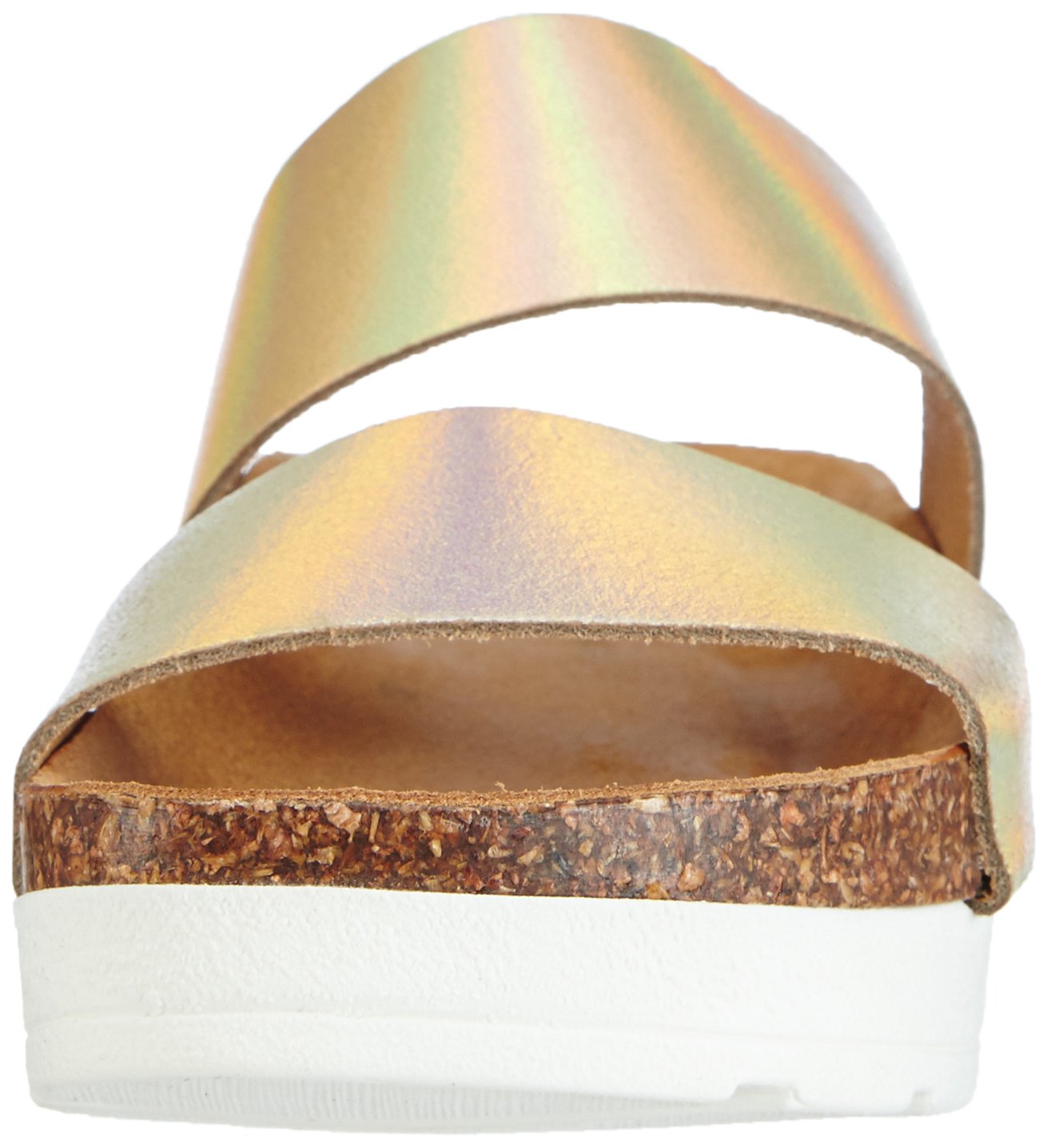 Pieces Tayly Leather Sandal Sandali Zeppa Oro Pelle