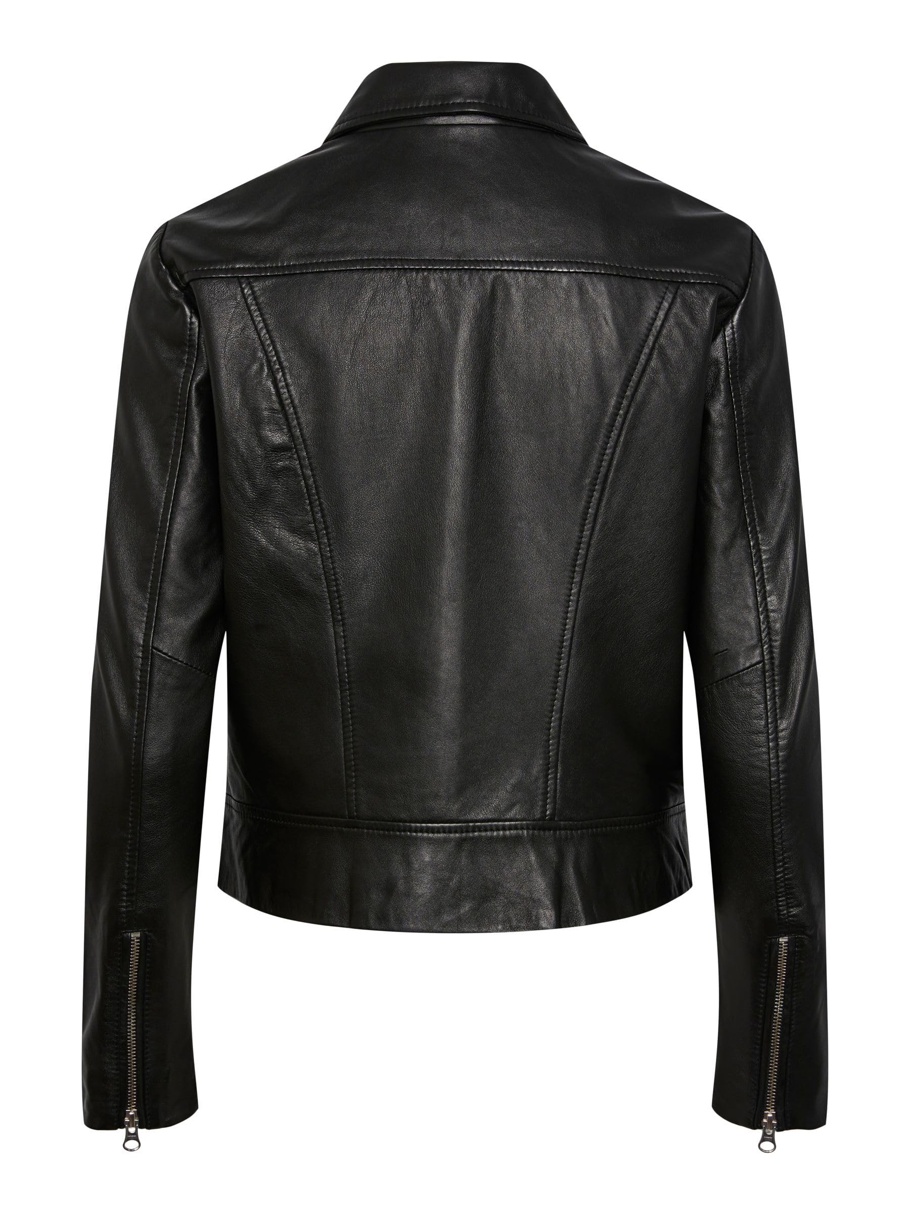 Pieces Pcsusse giacca pelle donna taglia M nera classica