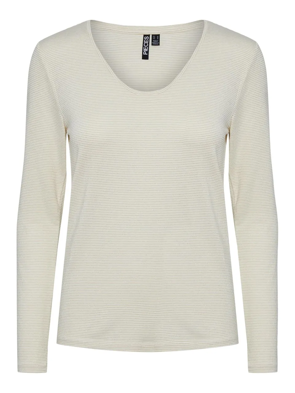 PIECES Billo Pcbillo maglietta donna maniche lunghe lurex