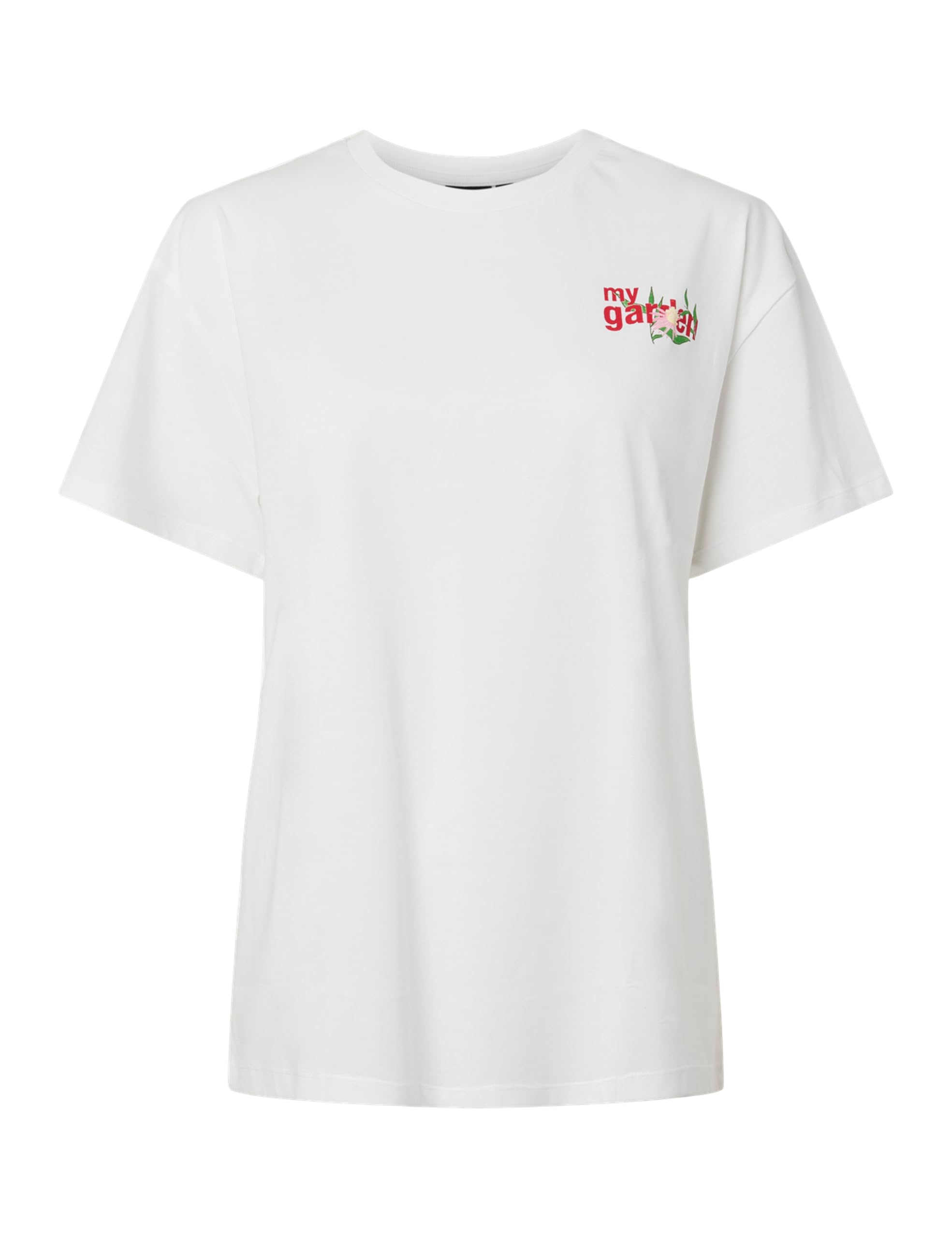 Pieces Pcpoppi SS T-shirt stampata donna bianca XS