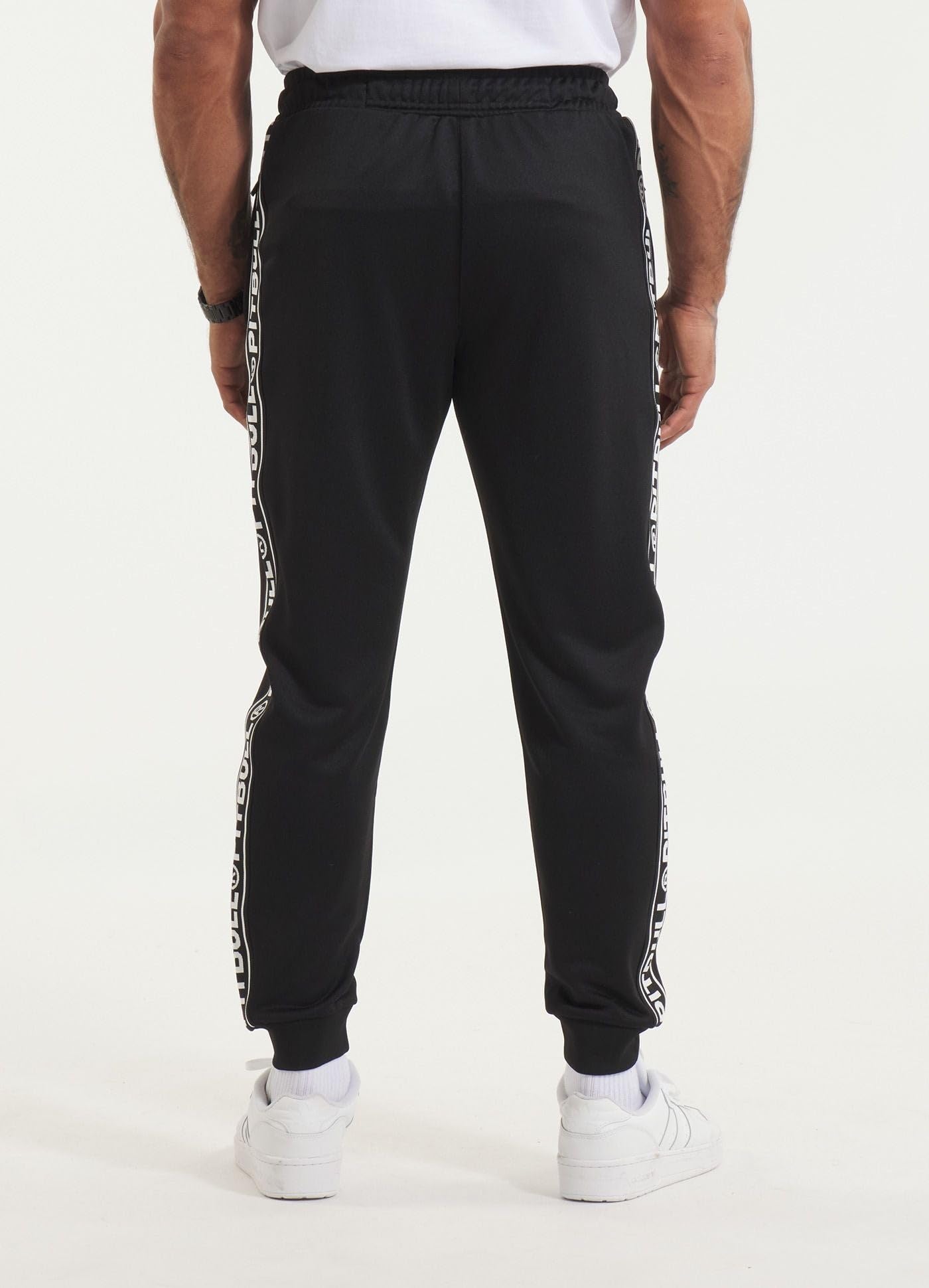 Pitbull Oldschool Tape Logo pantaloni tuta uomo neri
