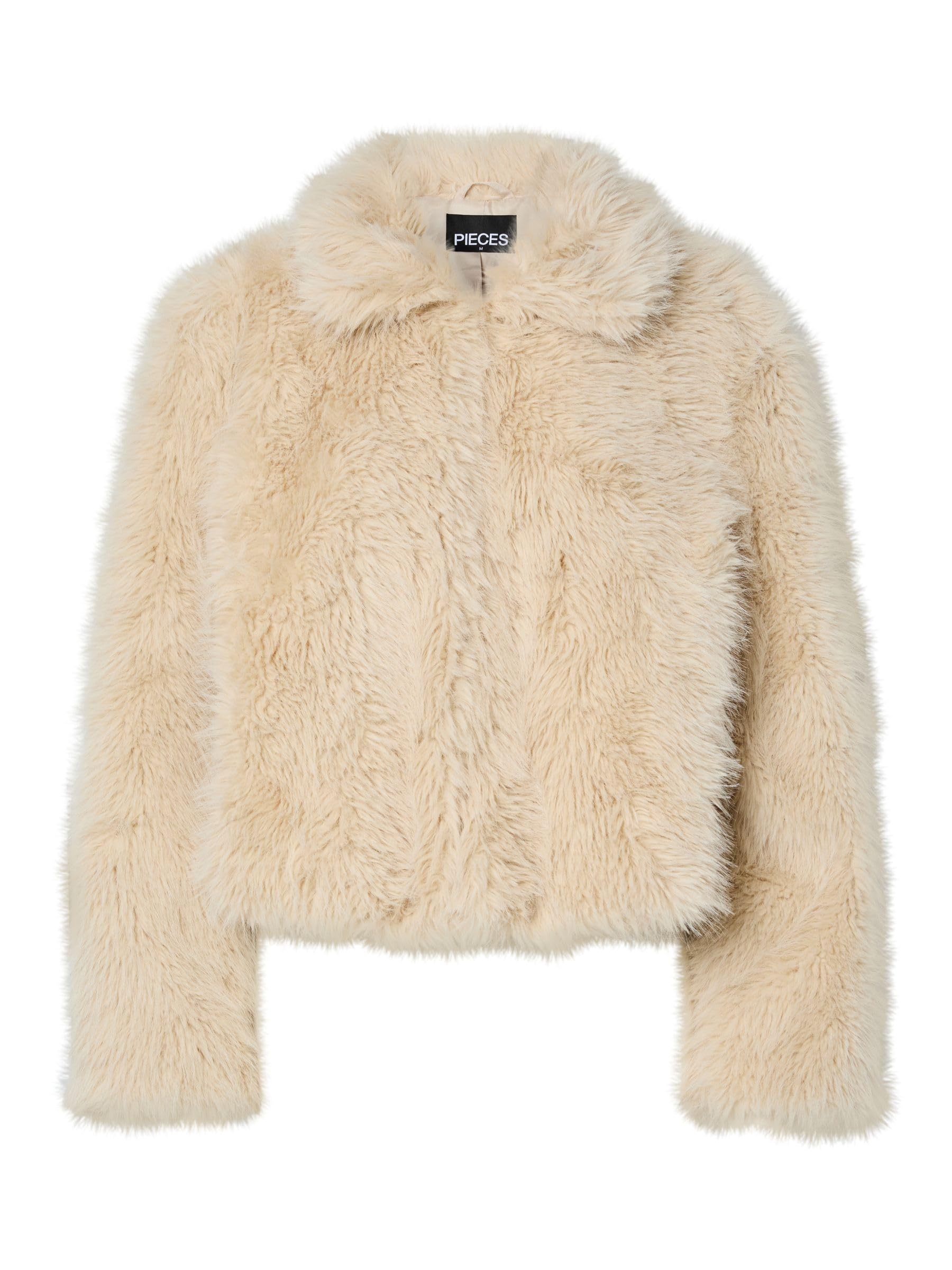 Pieces Pcjilla giacca fluffy corta donna taglia S morbida