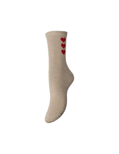 Pieces Pcnolia Lurex Detail Socks calzini neri lurex