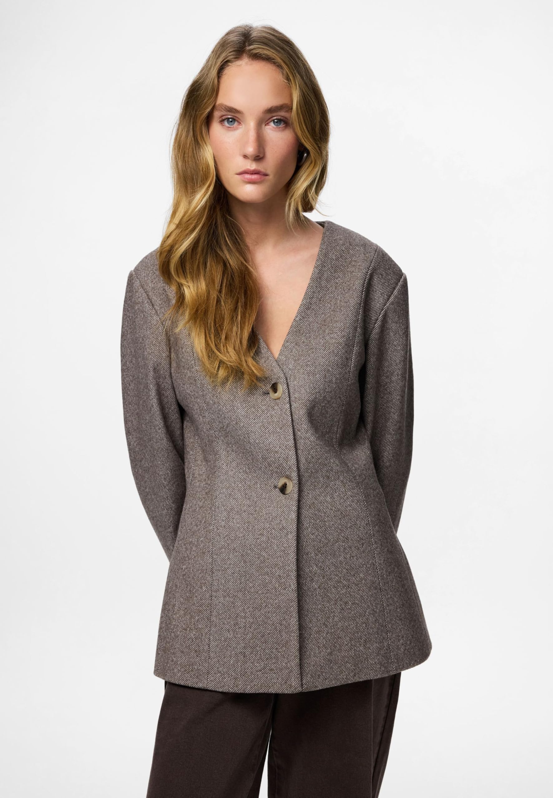 Pieces Pcriley LS Blazer Donna Taglia L Comodo