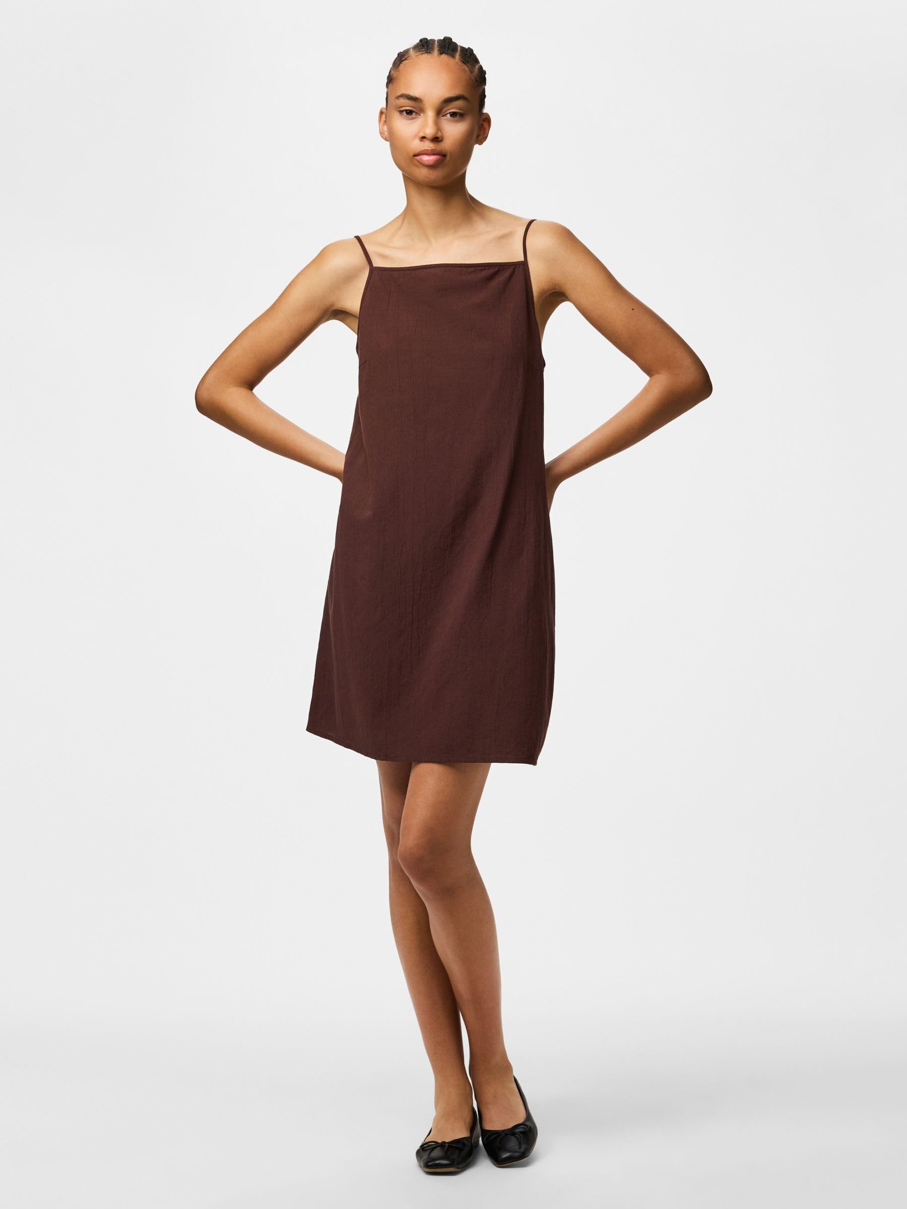 Pieces Pcpiva SL Abito corto donna senza maniche M