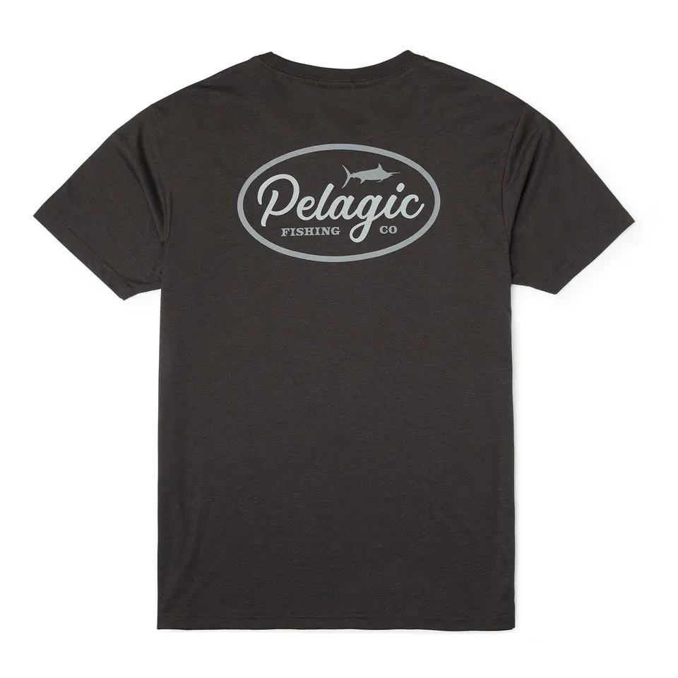 Pelagic Circled t-shirt uomo Heather Black elasticizzata