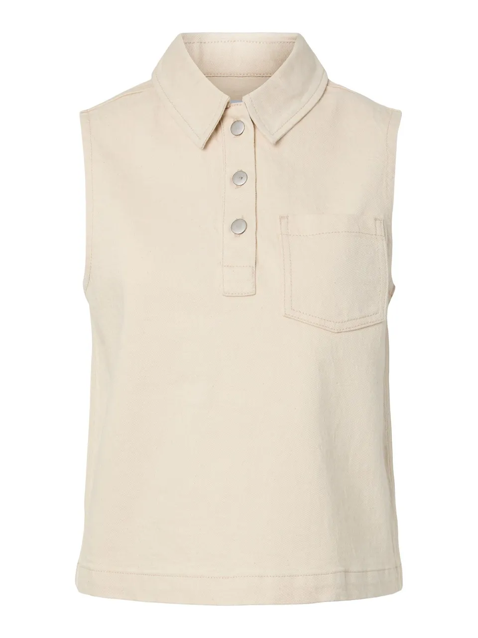 Pieces Pcgrace SL Denim Polo Top BC polo donna XS denim