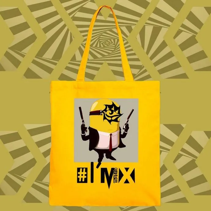 Matrix Music Store Minionix 1 shopper cotone stampa digitale