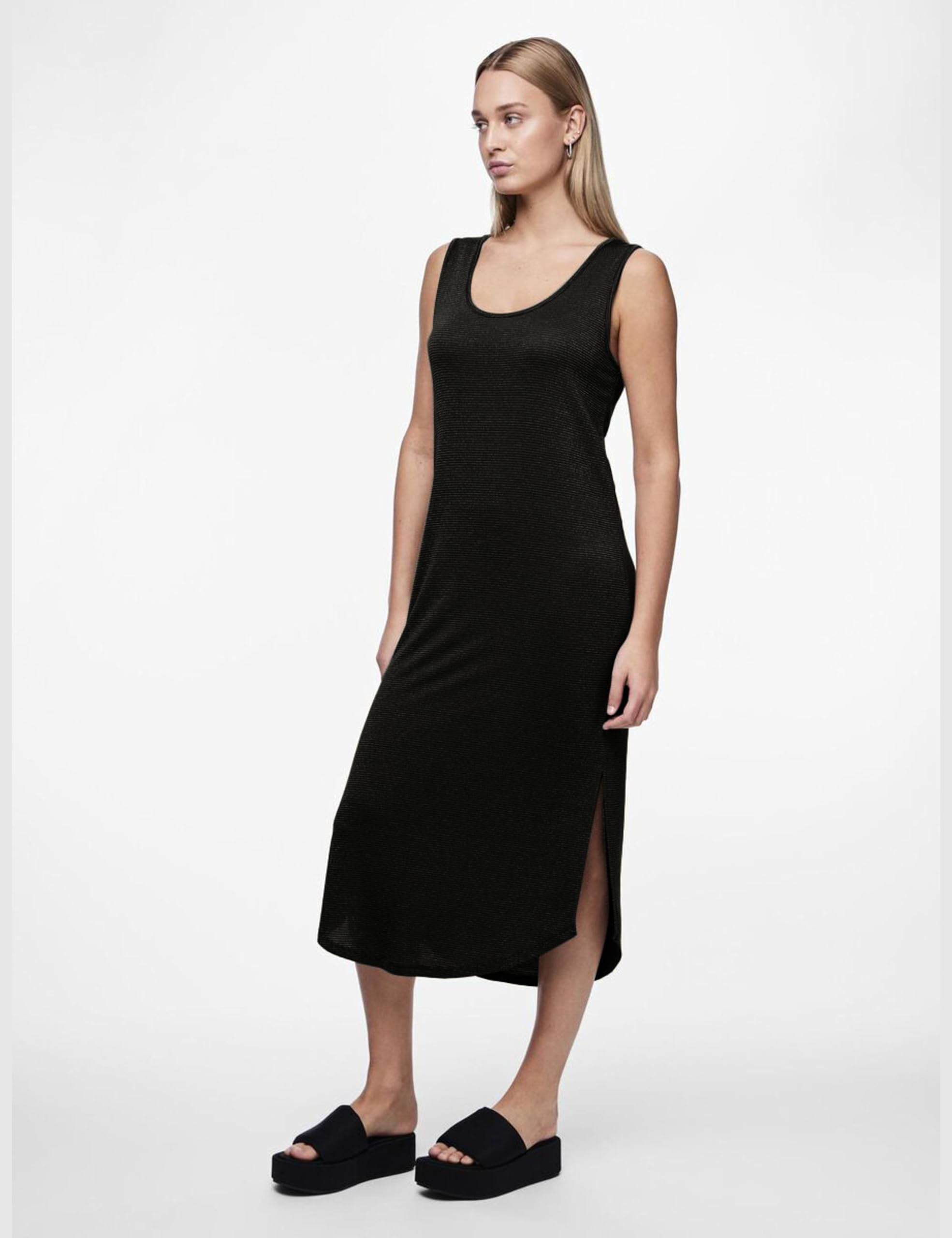 PIECES Pcbillo Tank Midi Dress Lurex Noos BC vestito midi lurex