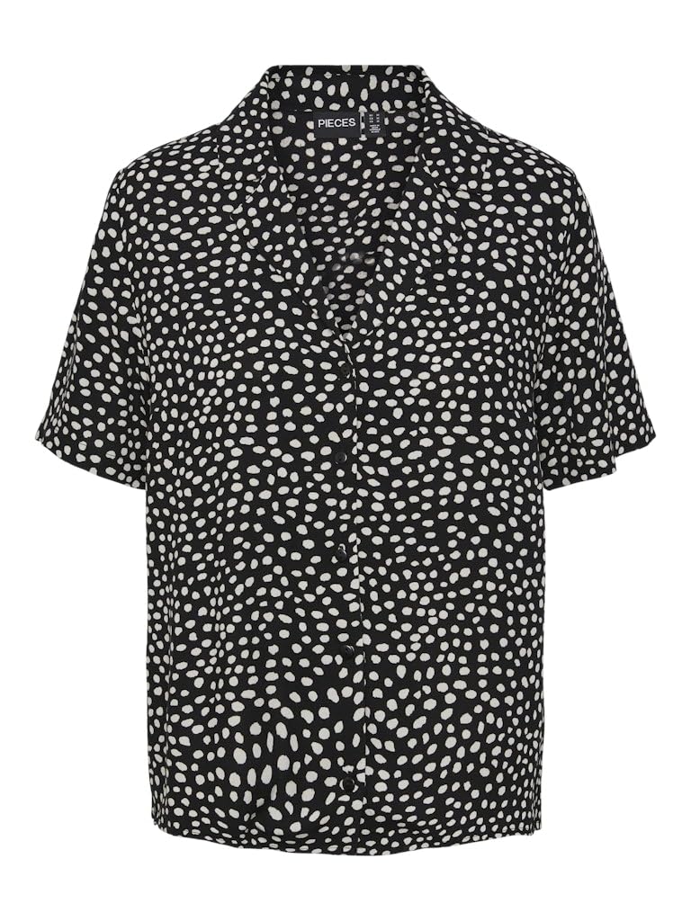 Pieces PCTALA camicia manica corta nero uso quotidiano