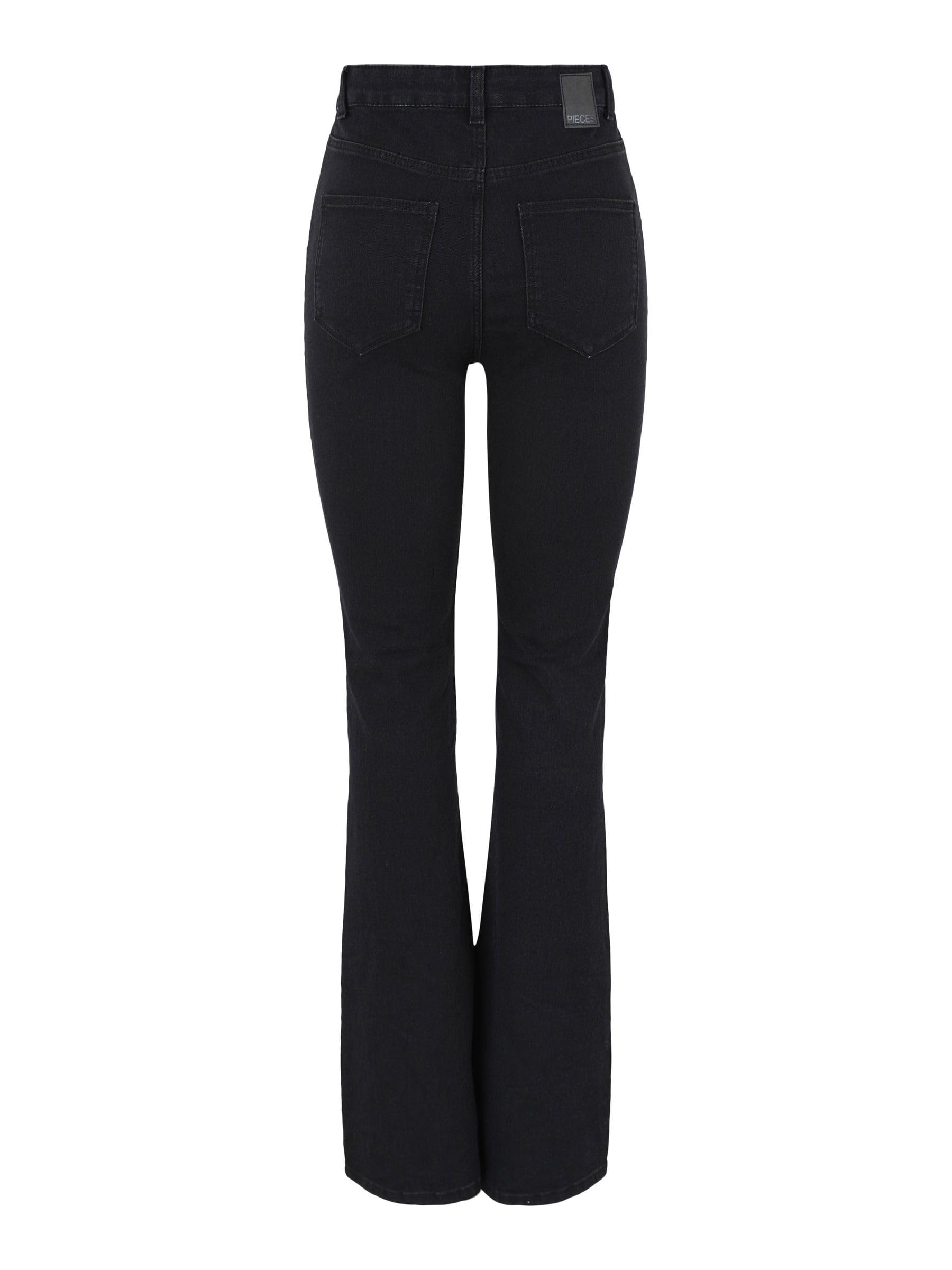 PIECES Pcpeggy jeans flare donna XL vita alta