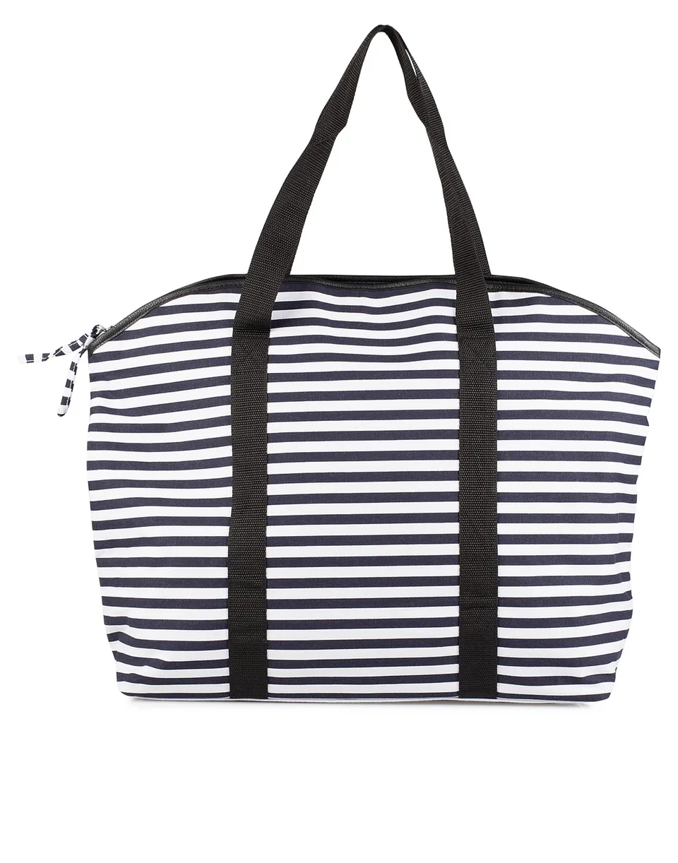 Pieces Psleona Net Print borsa donna a righe