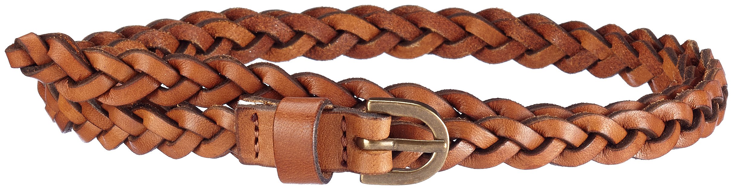 Pieces & Peace cintura donna pelle marrone mocca fibbia opaca
