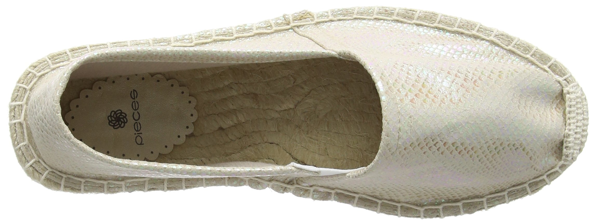 Pieces Haisha Espadrillas donna pitonato bianco 38