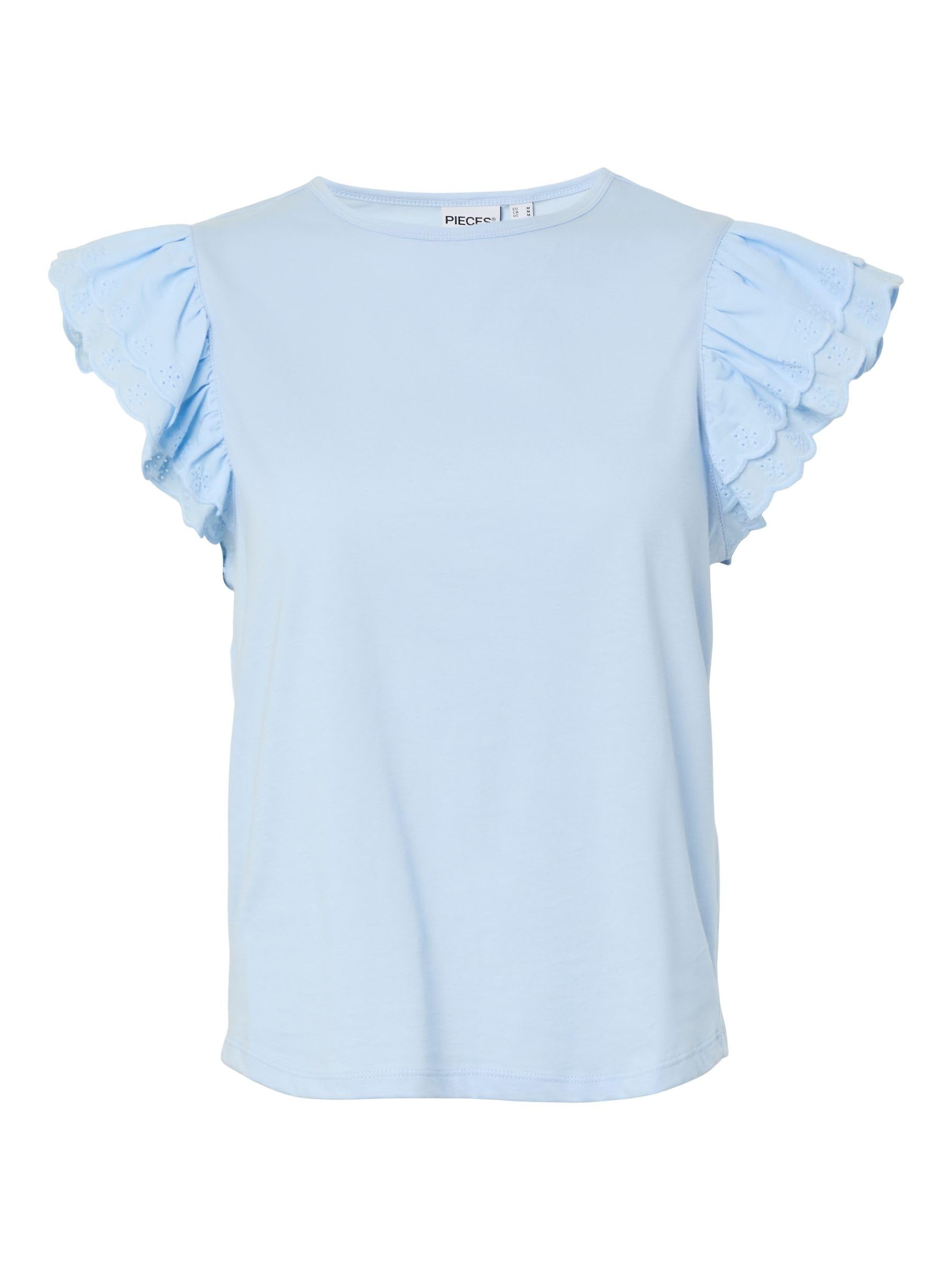 Pieces Pcpandria SL Top donna jersey ricamato