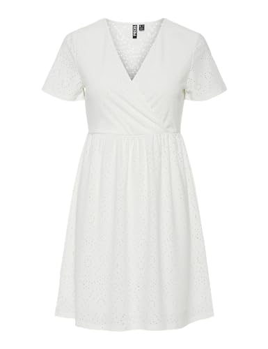 Pieces Pcabby Brod Ang SS vestito taglia L in pizzo