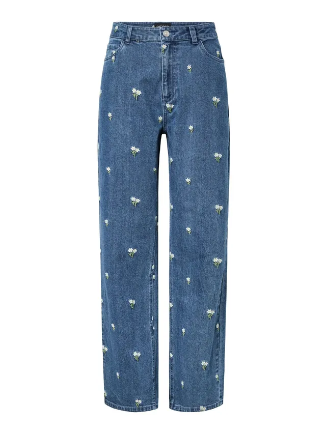 Pieces Pcflora HW Straight jeans donna 26W/30L dritti