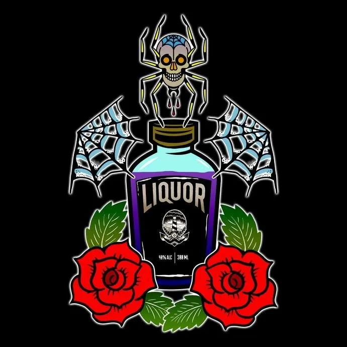Matrix Rex Liquor Tattoo T-shirt unisex digitale