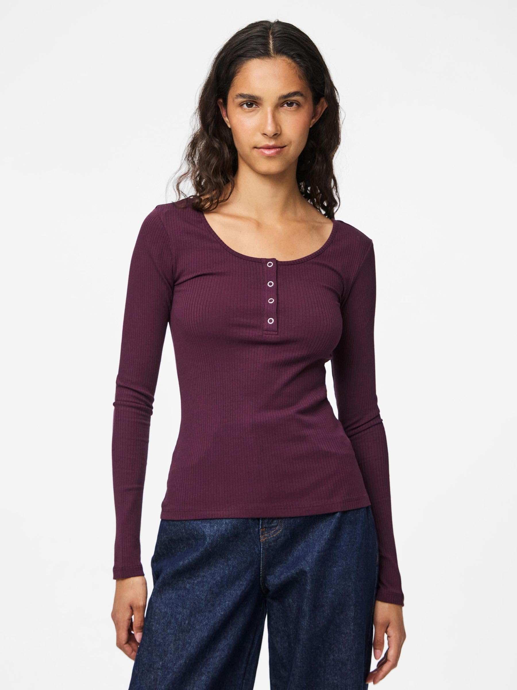 Pieces Pckitte maglia maniche lunghe S повседнев cotone