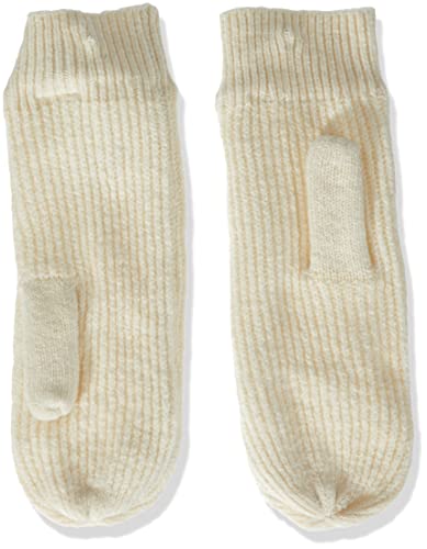 Pieces Pcbenilla Mittens Noos guanti bianco grigio coste