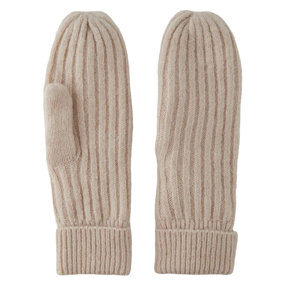 PIECES Pcjeslin muffole donna in lana bianco grigio