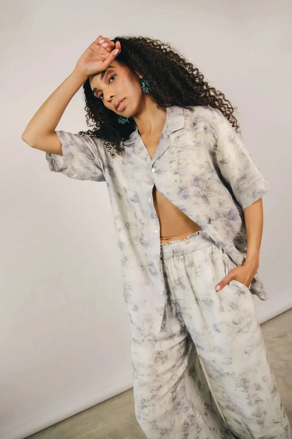 el.residu Sanya Eco 2 camicia seta unisex