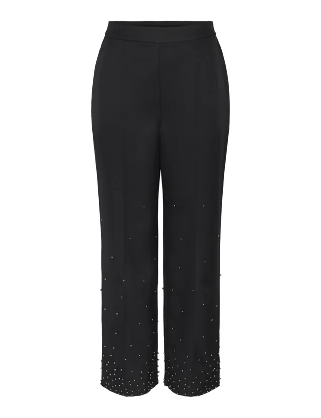 PIECES Pcru HW Embelish Pantaloni Donna XL vita alta