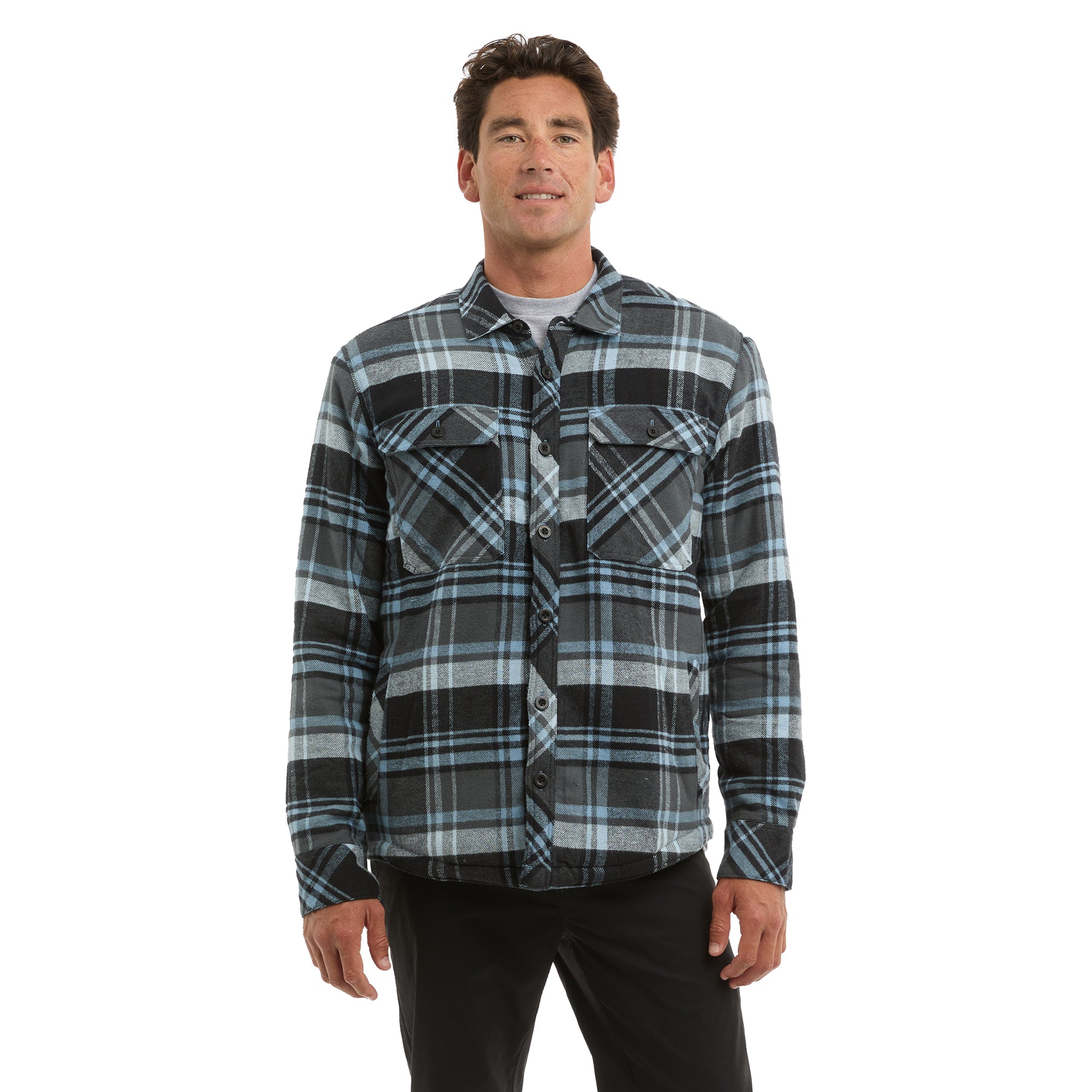 Pelagic Kodiak Camicia Flanella Grafite Cotone Bio