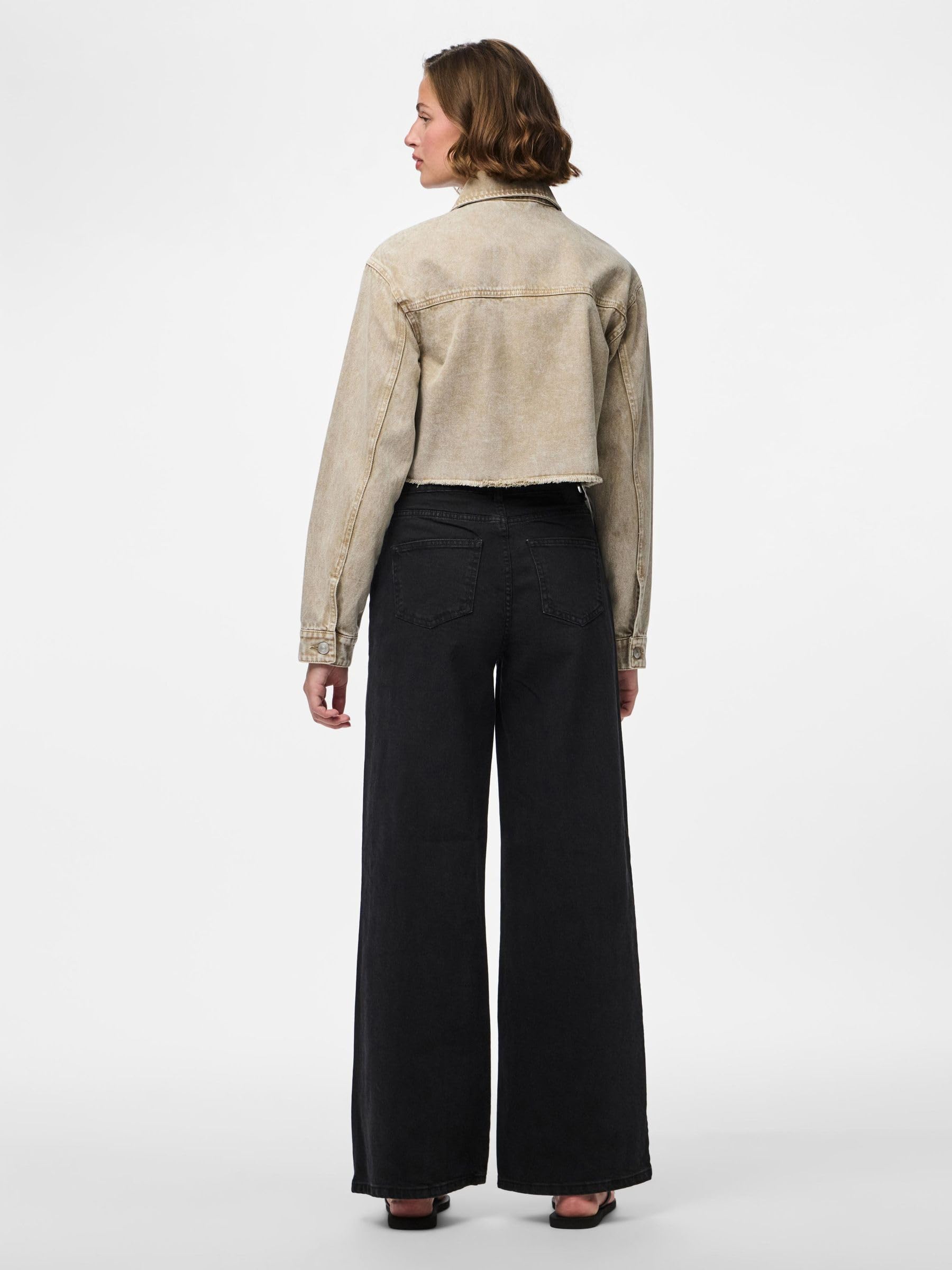 Pieces Pcfay Giacca Denim Cropped M Mix Blu Chiaro