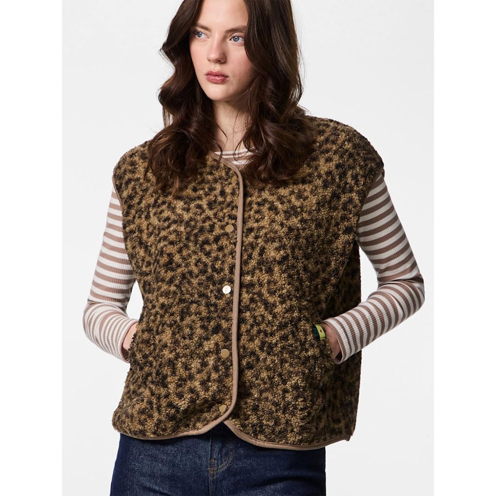 Pieces Katty Teddy gilet donna 2XL in pile