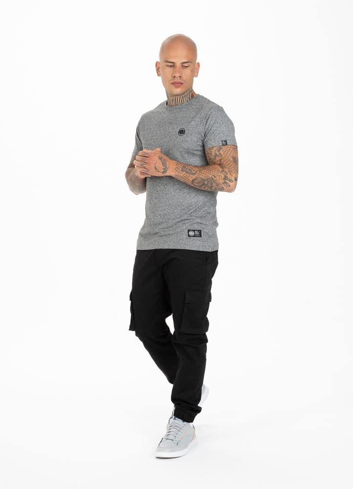 Pit Bull Small Logo Premium Grey MLG t-shirt cotone M