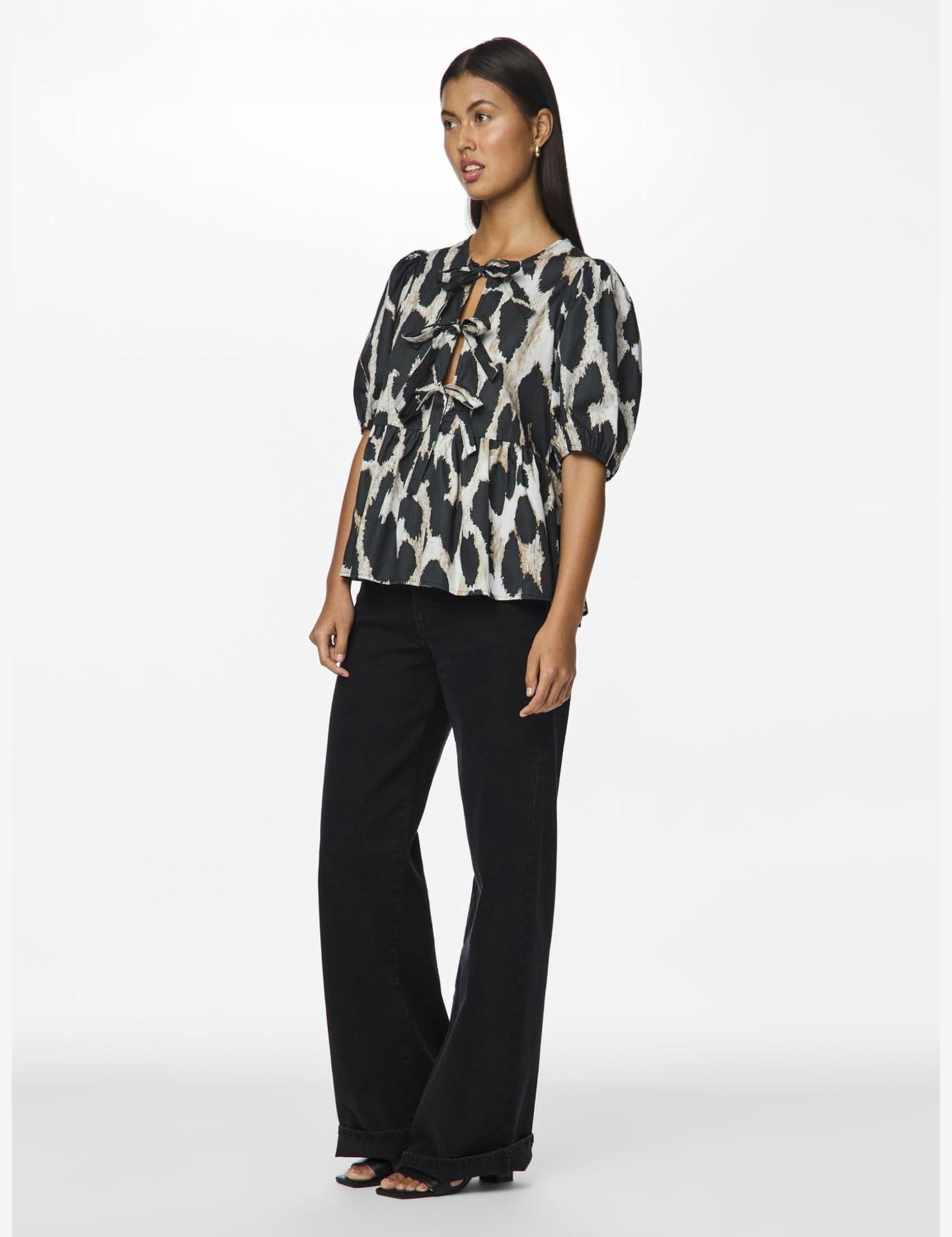 Pieces Pcjade 2/4 O-Neck Top D2D camicia M maniche lunghe