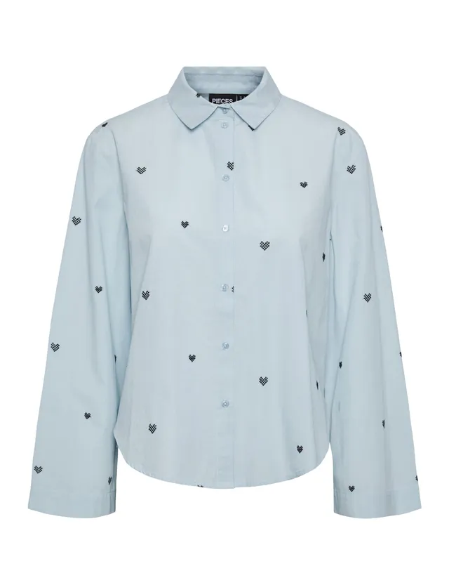 Pieces Pcfredora Heart camicia donna taglia M