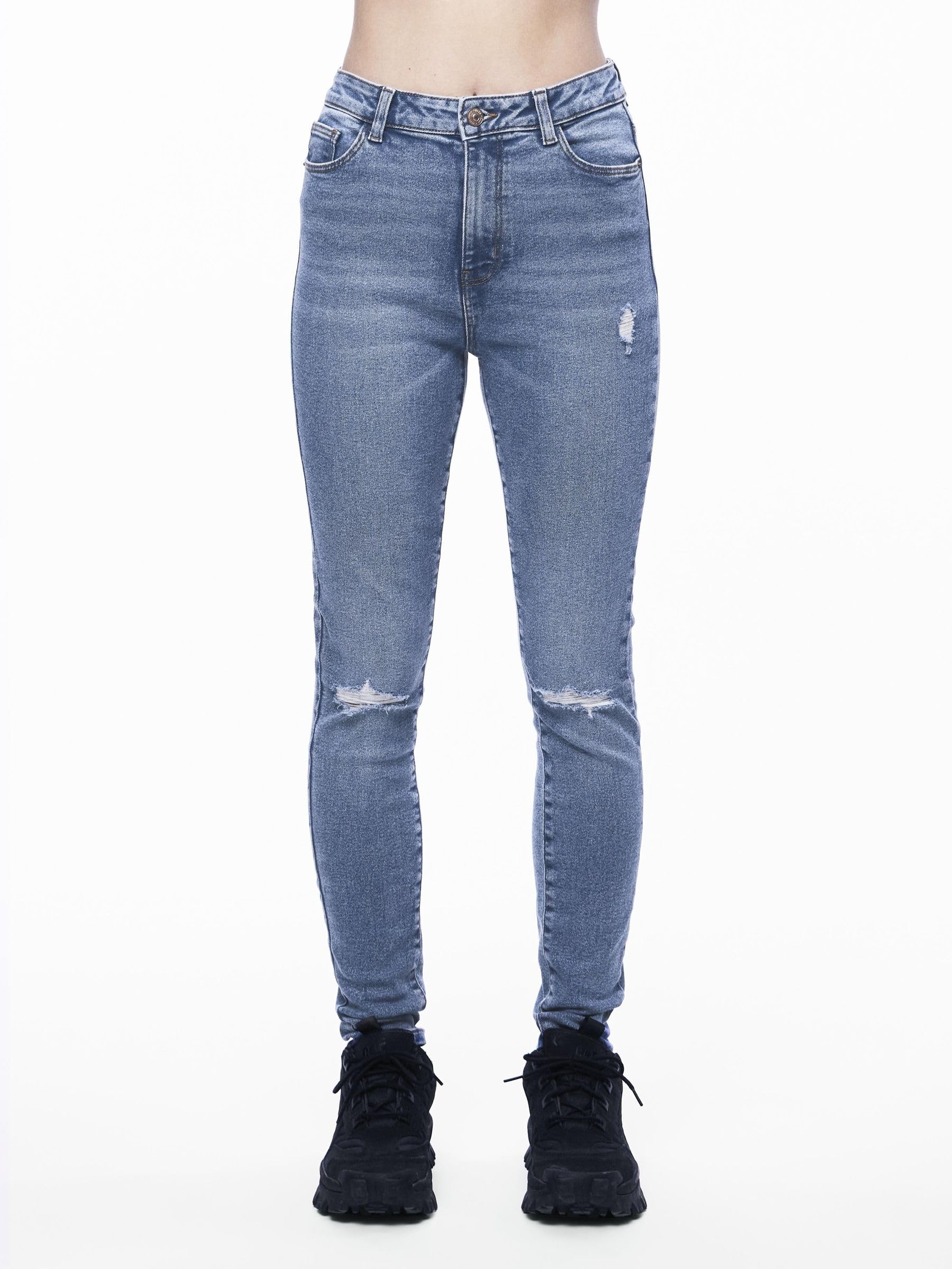 PIECES Pcdana HW Dest Skinny Jeans Mb402 Noos jeans L vita alta
