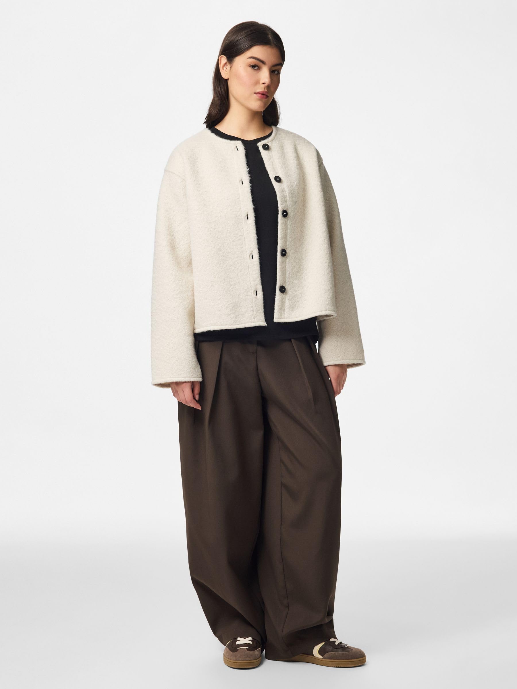 Pieces Pcoline Short Jacket giacca corta donna betulla S