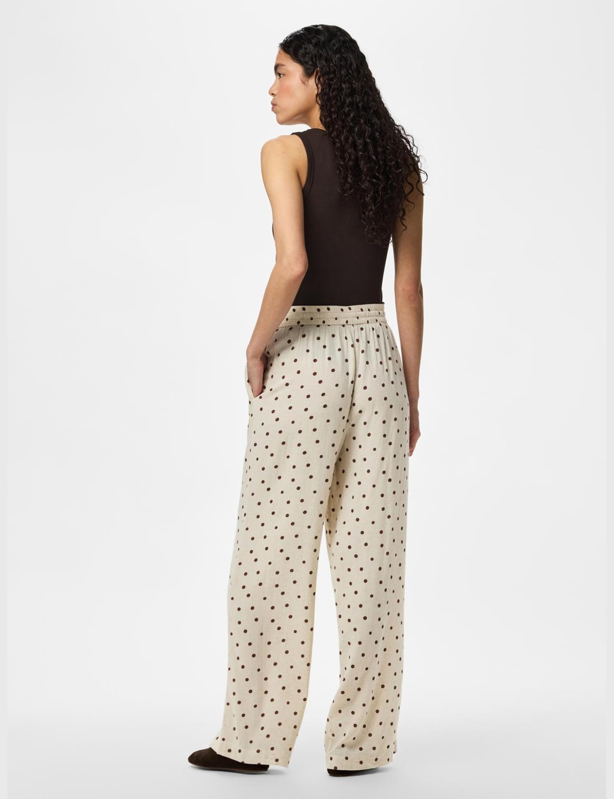Pieces Pcpia HW Wvn Noos pantaloni donna betulla L