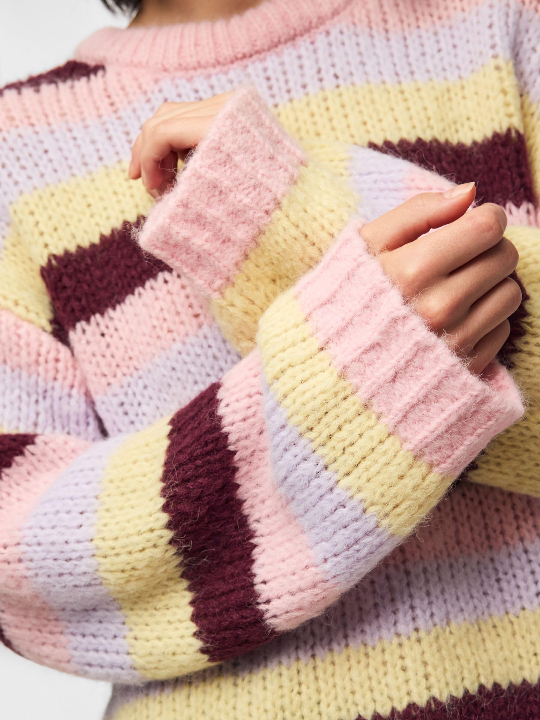 Pieces Pcdorthea LS Chunky Knit Noos BC maglione in maglia grossa