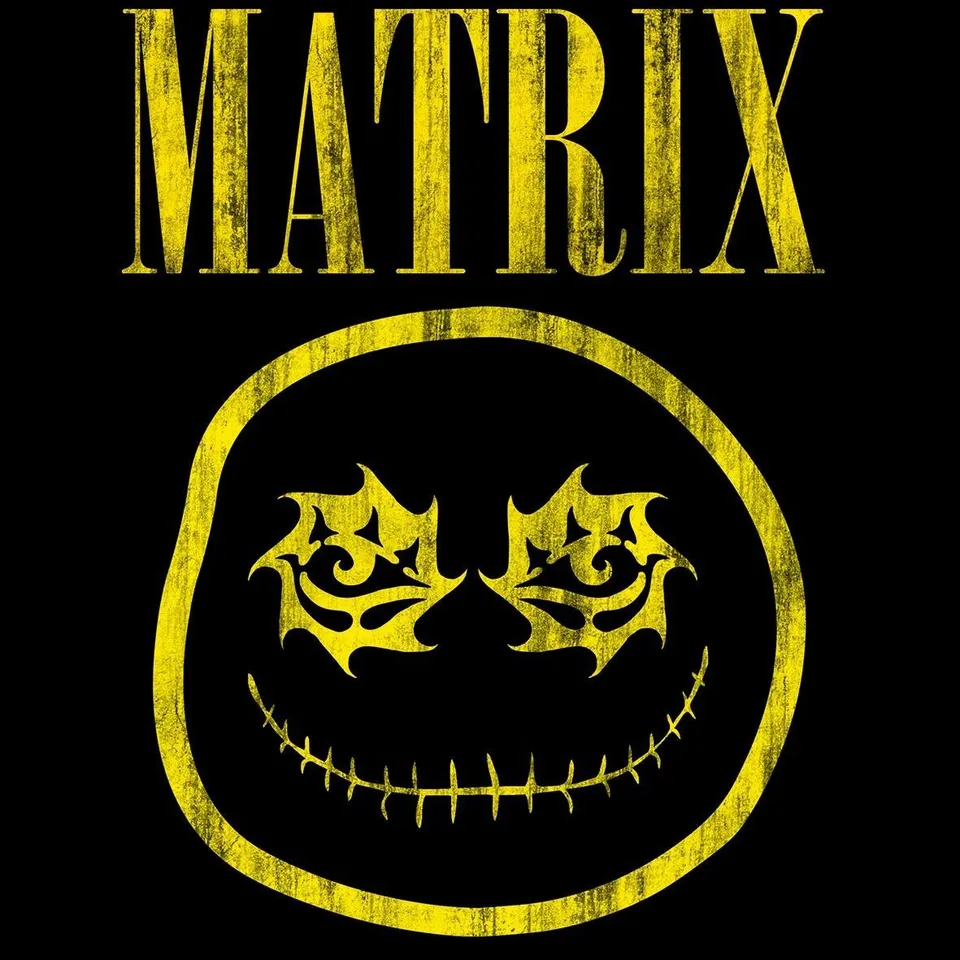 Matrix Smile Vintage t-shirt cotone unisex stampa digitale