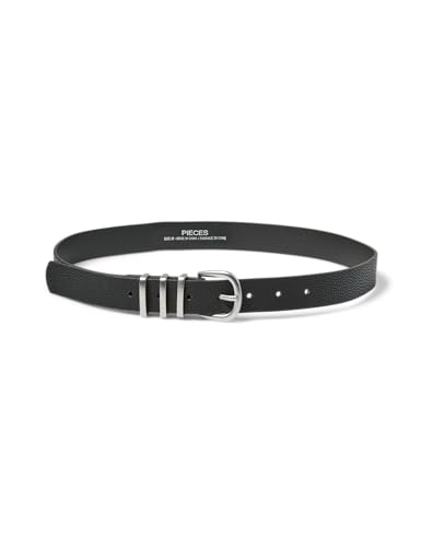 Pieces Pclea Jeans Belt cintura donna nera 85 ecopelle
