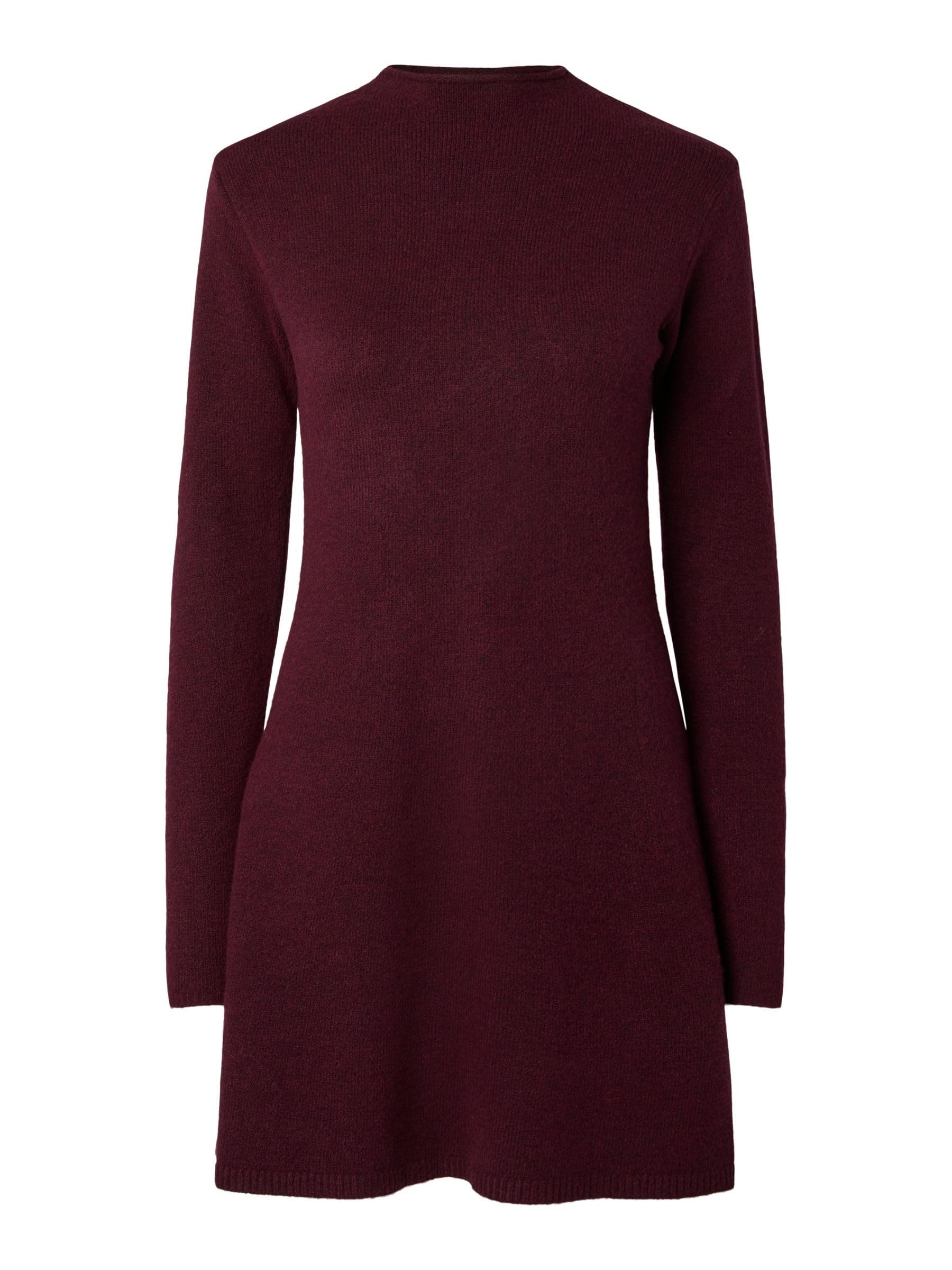 Pieces Pcjunna LS Mock Neck Mini Knit Dress abito S