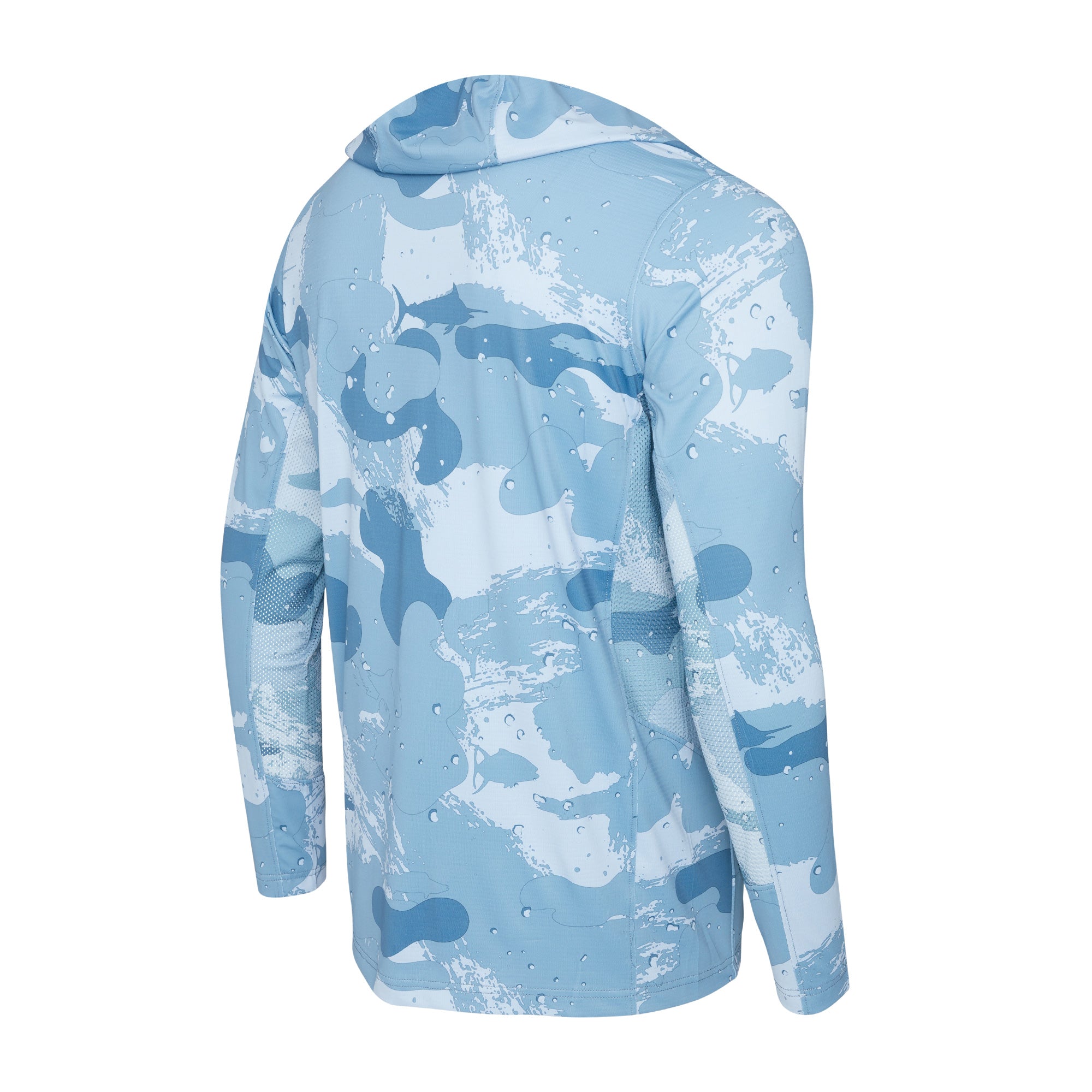 PELAGIC Exo-Tech felpa con cappuccio ardesia UPF 50+