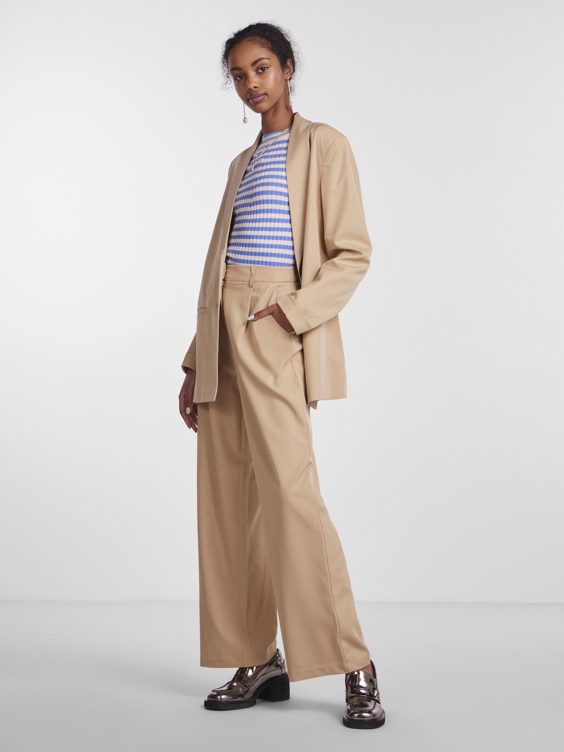 Pieces blazer donna lungo M elasticizzato foderato