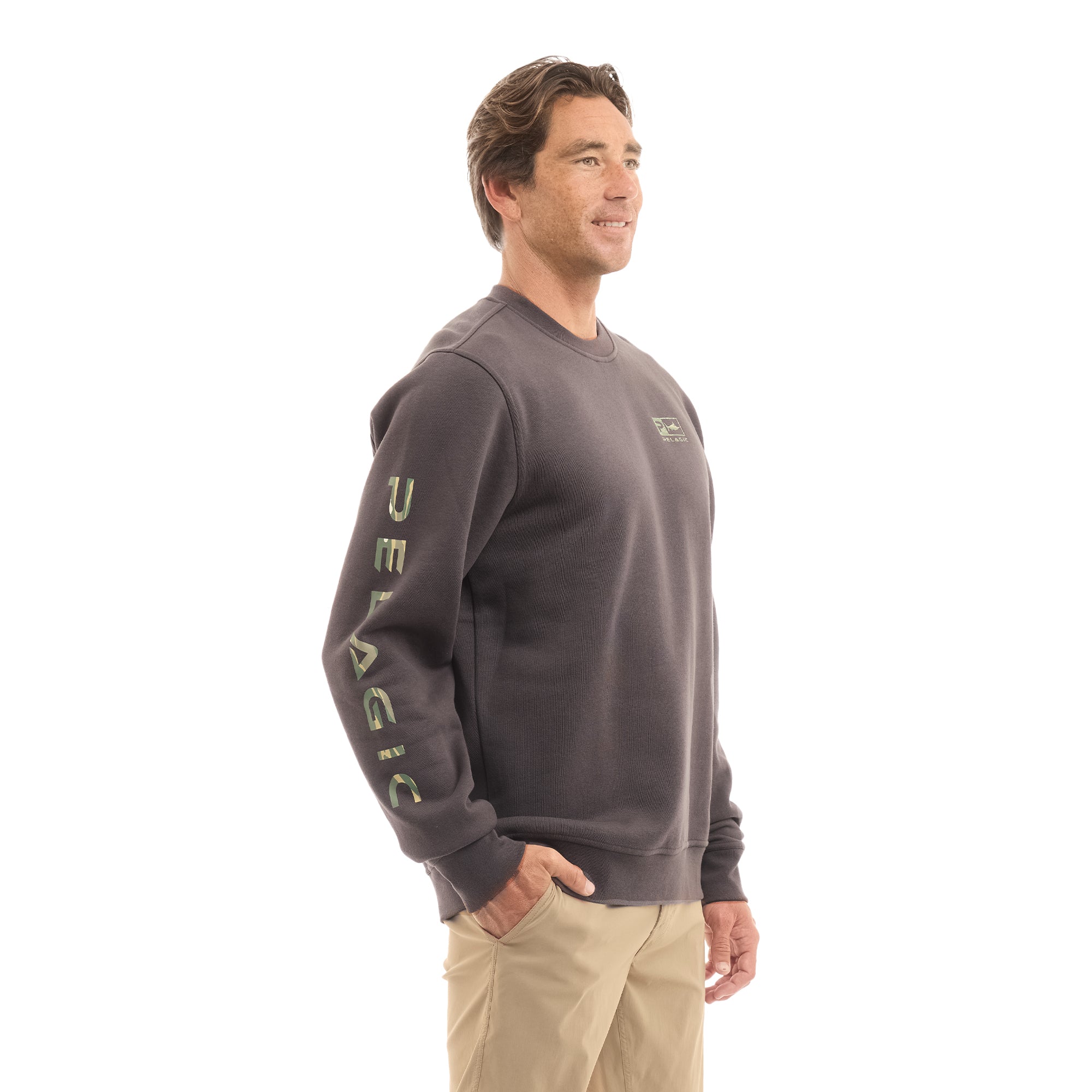 Pelagic Avalon Wahoo Icon felpa uomo grafite cotone