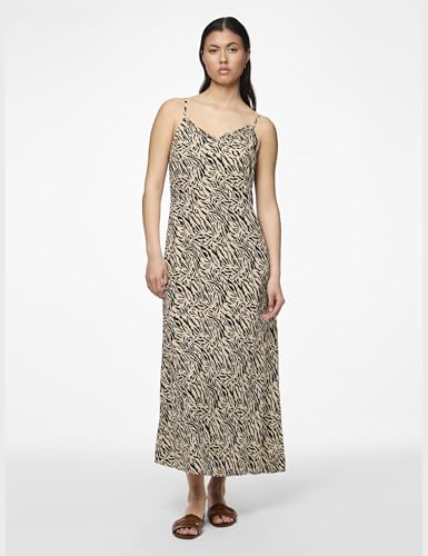 Pieces Pcnya vestito estivo donna M White Pepper animalier