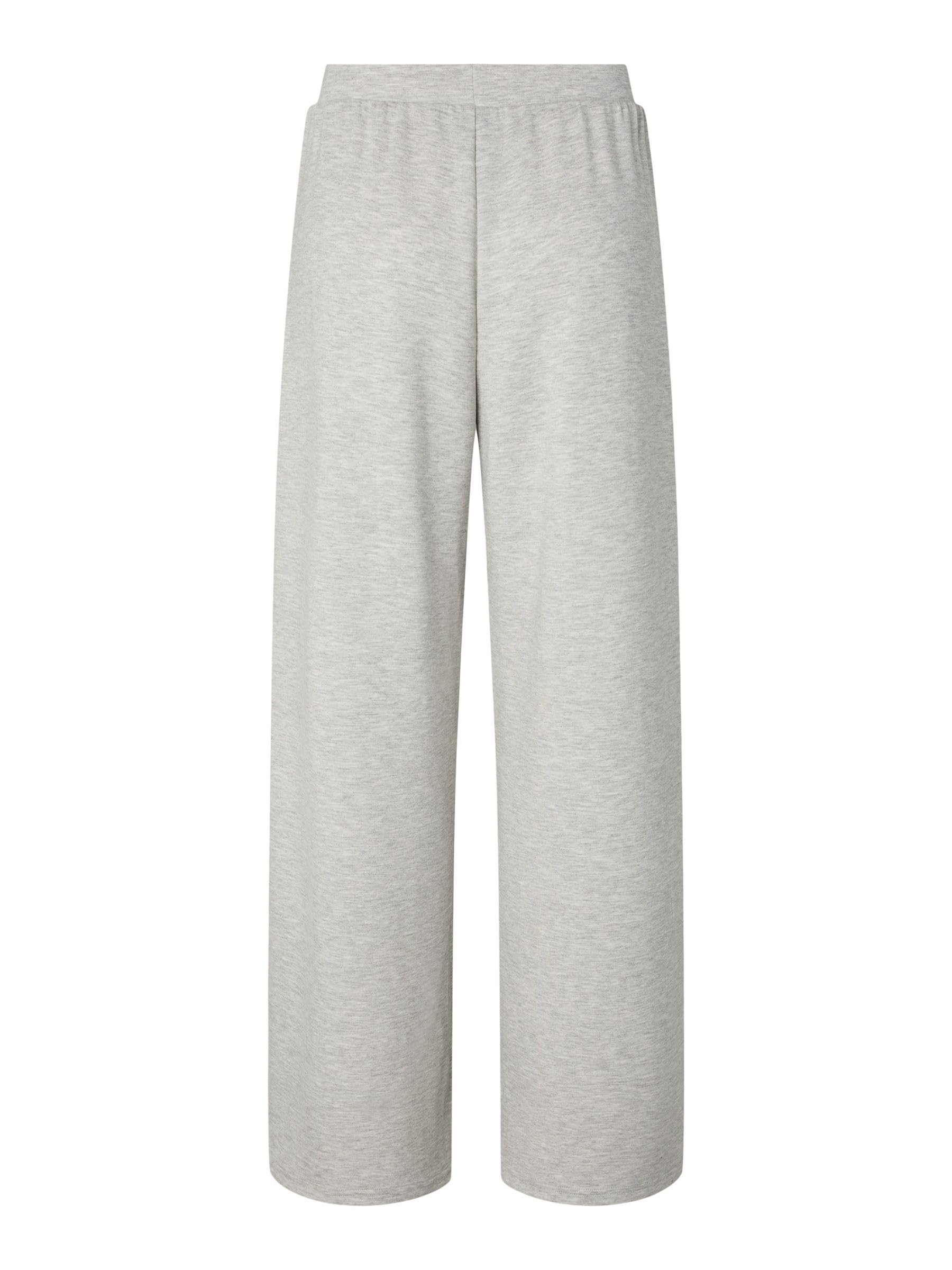 Pieces Pcpolly HW pantaloni tuta grigio melange cotone