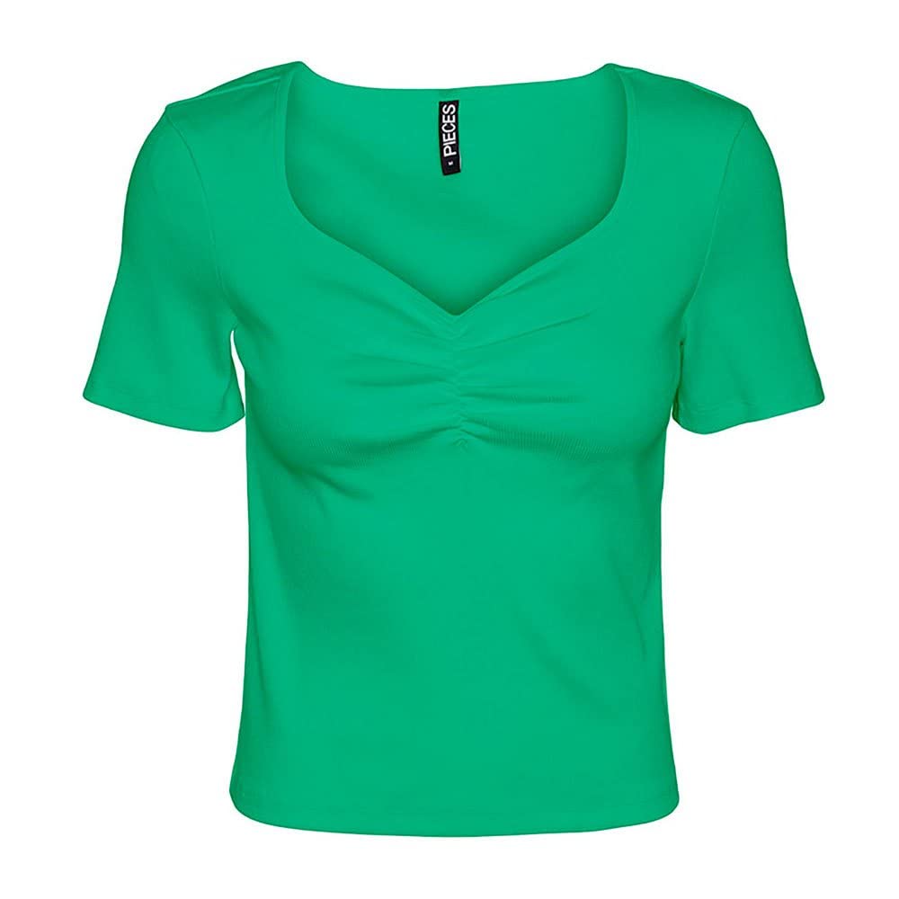Pieces Pctania SS Top Noos BC t-shirt bianca cotone