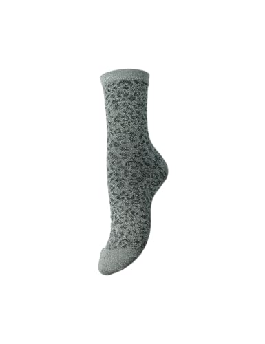 Pieces Pcsebby Glitter Long Aop Socks Noos Bc calze grigie